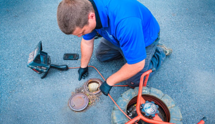 Professional drain cleaning service