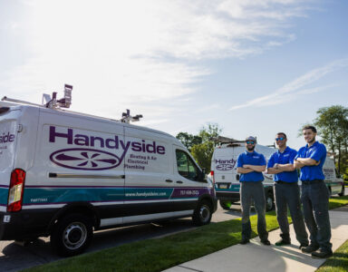 Handyside technicians with van
