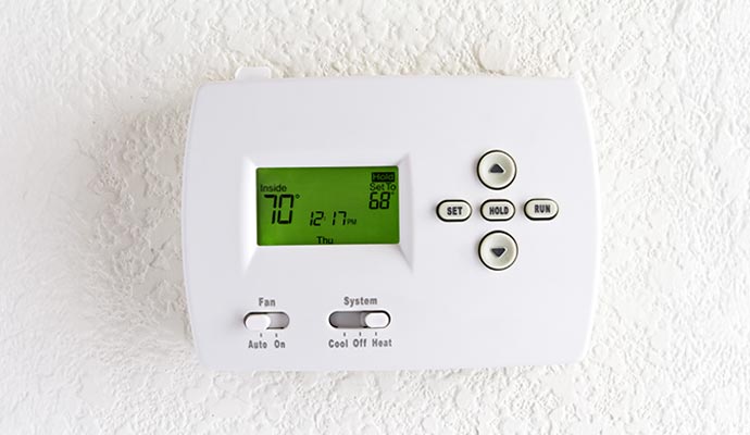 Wall mounted AC thermostat