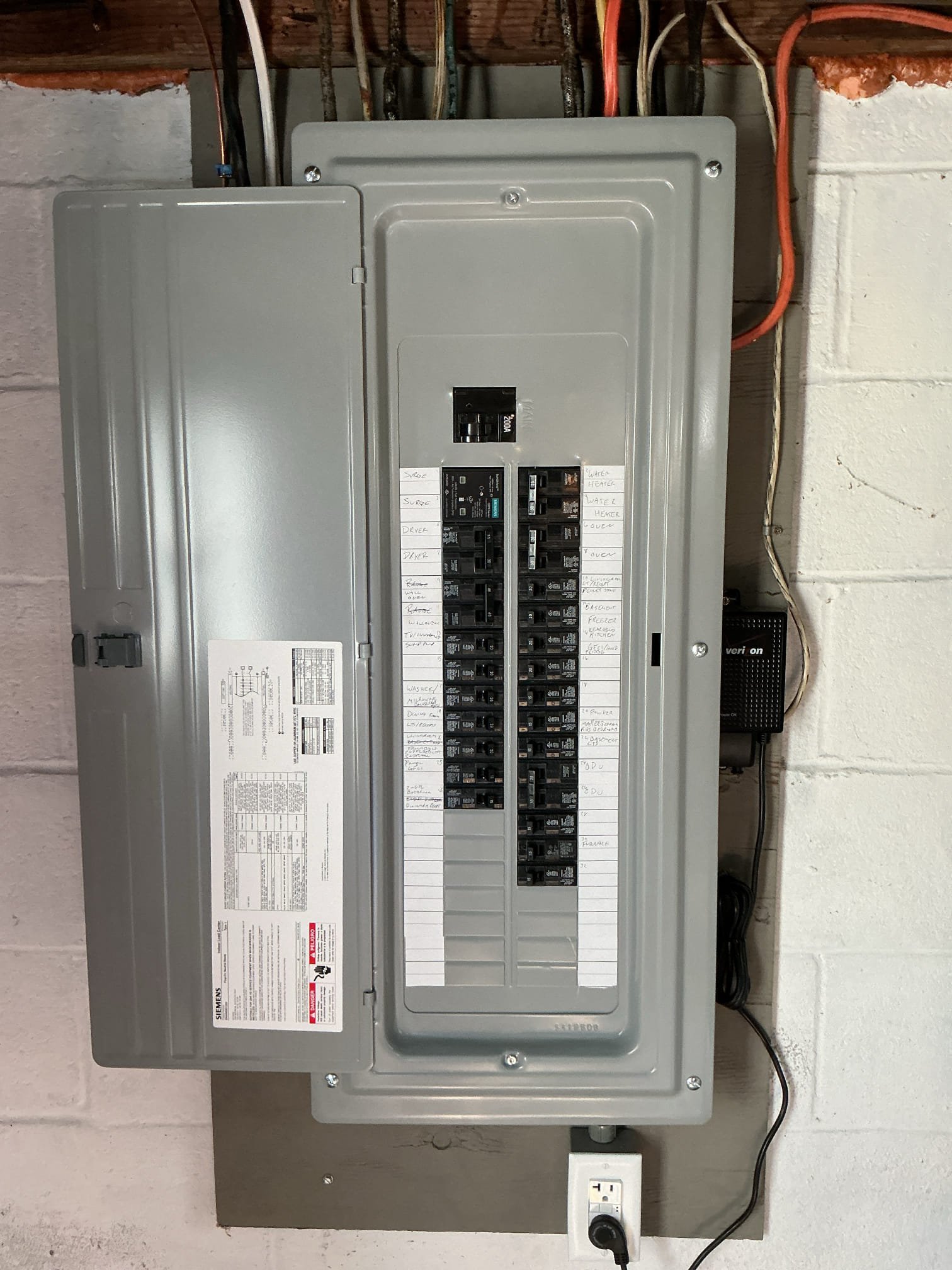 Clearly Labeled Breakers in New Panel, Installed in New Cumberland PA