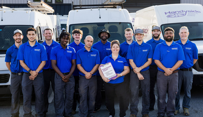 Handyside Plumbing, HVAC & Electrical team photo shoot