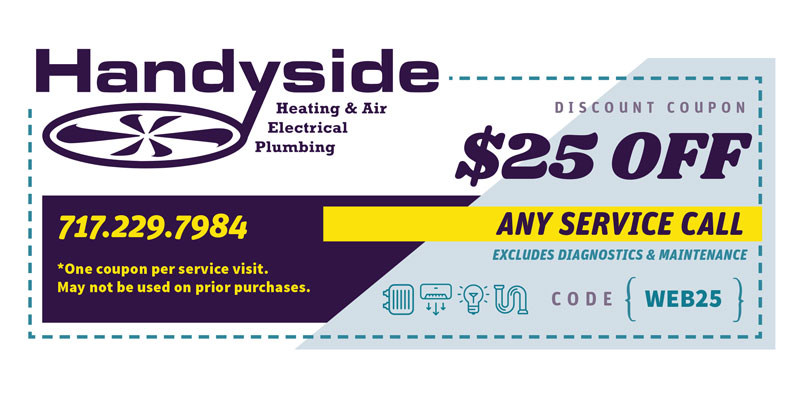 Handyside $25 off any service call coupon.